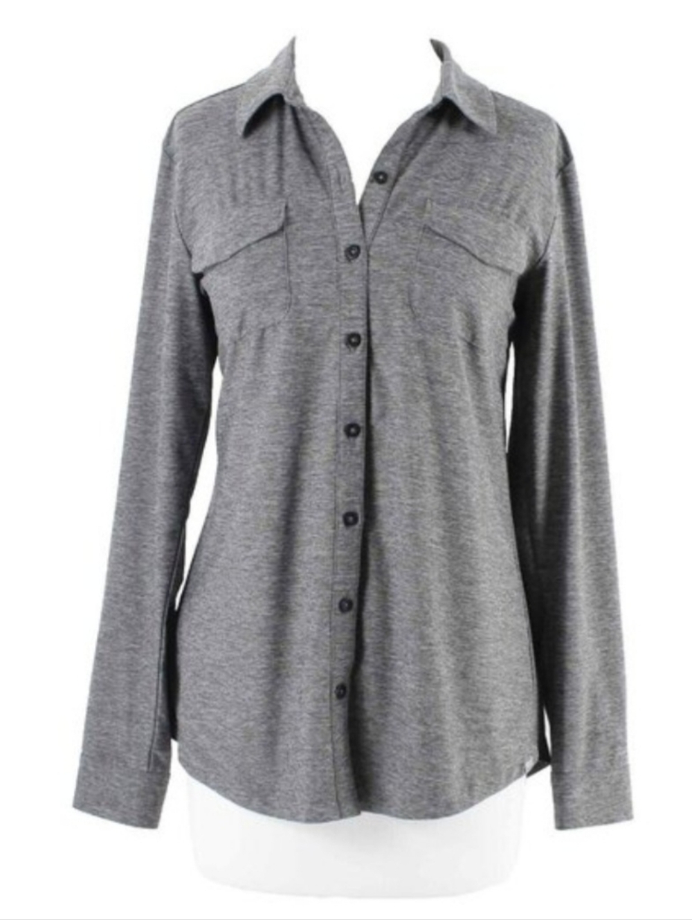 Eddie Bauer Gray Button-Up Long Sleeve Shirt Size XL